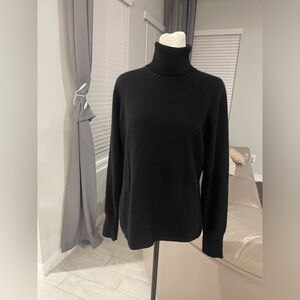 Fiona 2 ply 100% cashmere turtleneck long sleeves sweater Sz Large